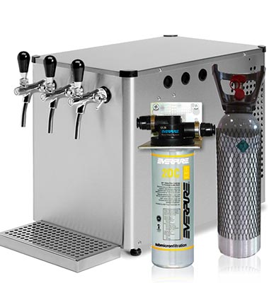 Gasatore acqua, distributore acqua, macchina acqua frizzante, erogatore  acqua frizzante - Bluglass Plus, sul tavolo